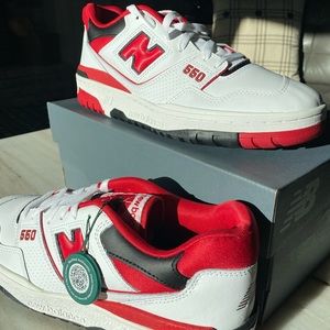 New Balance 550 Red Black and White Size 11